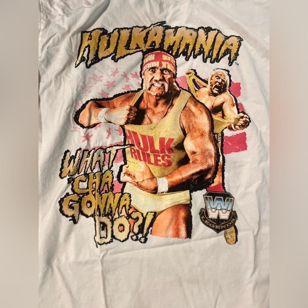 WWE Hulk Hogan Hulkamania What Cha Gonna Do Brother? Graphic T-Shirt 2XL